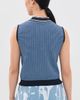 Malbon Malbon Ami Mock Neck Sweater Vest Vintage Indigo - 3
