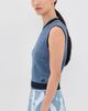 Malbon Malbon Ami Mock Neck Sweater Vest Vintage Indigo - 4