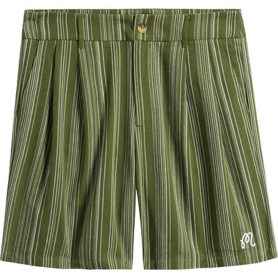 MALBON MALBON Arena Stripe Pleated Shorts