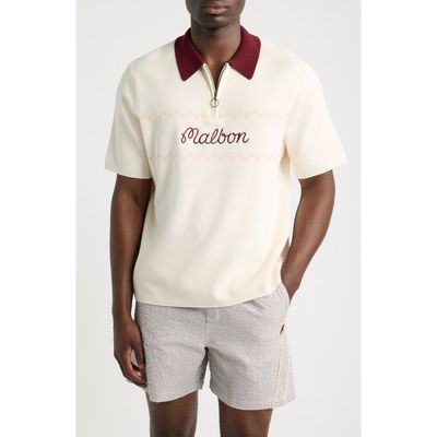MALBON MALBON Benny Logo Detail Cotton Polo