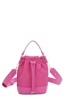 Mali + Lili Mali + Lili Ella Nylon & Vegan Leather Bucket Bag