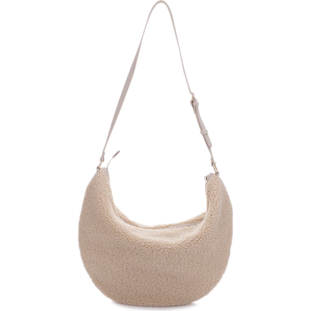 Mali + Lili Mali + Lili Megan High Pile Fleece Crescent Bag