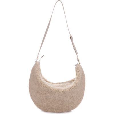 Mali + Lili Mali + Lili Megan High Pile Fleece Crescent Bag