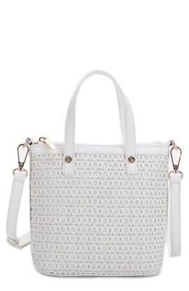Mali + Lili Mali + Lili Mia Mini Woven Vegan Leather Crossbody Tote