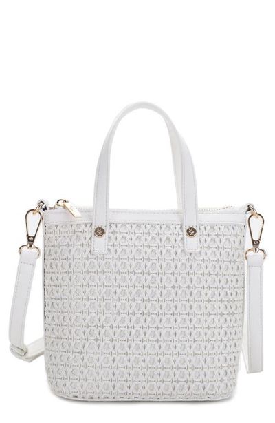 Mali + Lili Mali + Lili Mia Mini Woven Vegan Leather Crossbody Tote