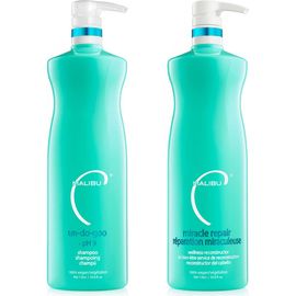 Malibu C Malibu C Miracle Repair Reconstructor with Un-Do-Goo Shampoo Liters Duo
