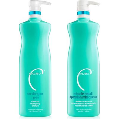 Malibu C Malibu C Miracle Repair Reconstructor with Un-Do-Goo Shampoo Liters Duo