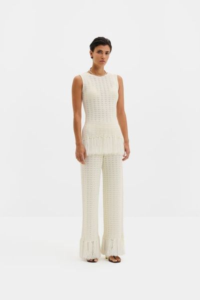 Malina Malina Amal Knitted Fringe Top