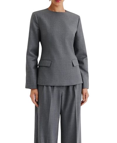 Malina Malina Athina Tailored Long Sleeve Blouse