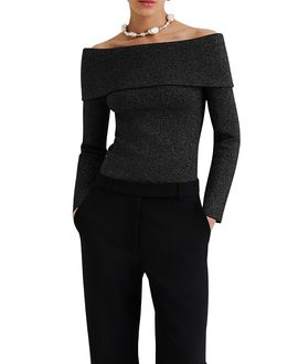 Malina Malina Cirella Knitted Off Shoulder Top