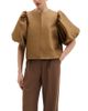 Malina Malina Cleo Puff Sleeve Satin Blouse - 1