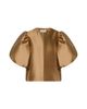 Malina Malina Cleo Puff Sleeve Satin Blouse - 4