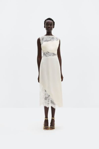 Malina Malina Desire Lace Trimmed Cut Out Midi Dress