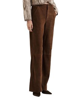 Malina Malina Felise High Rise Wide Leather Trousers