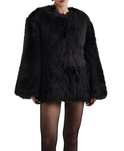 Malina Malina Jana Shearling Long Sleeve Jacket