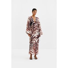 Malina Malina Joseline Sheer Drawstring Maxi Kaftan