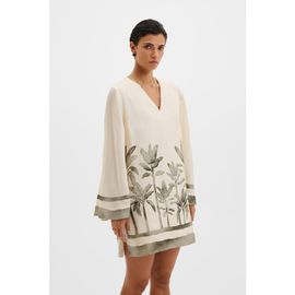 Malina Malina Leonella V-Neck Tunic Mini Dress