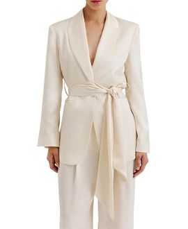 Malina Malina Liv Satin Wrap Blazer