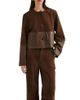 Malina Malina Marcie Suede Leather Cropped Jacket - 1