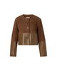 Malina Malina Marcie Suede Leather Cropped Jacket - 4