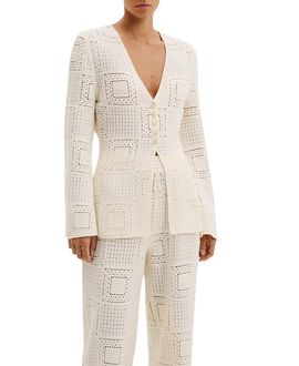 Malina Malina Mirella Fitted Crochet Cardigan