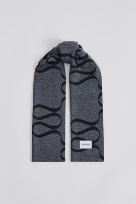 Malina Malina Monogram Wool Blend Scarf
