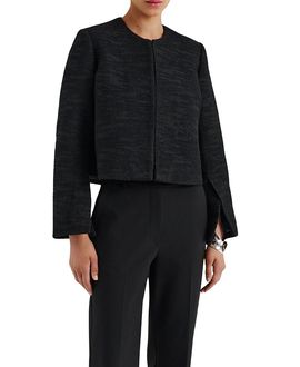 Malina Malina Ruthie Cropped Boucle Blazer