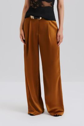 Malina Malina Sarah Wide-Leg Satin Pants