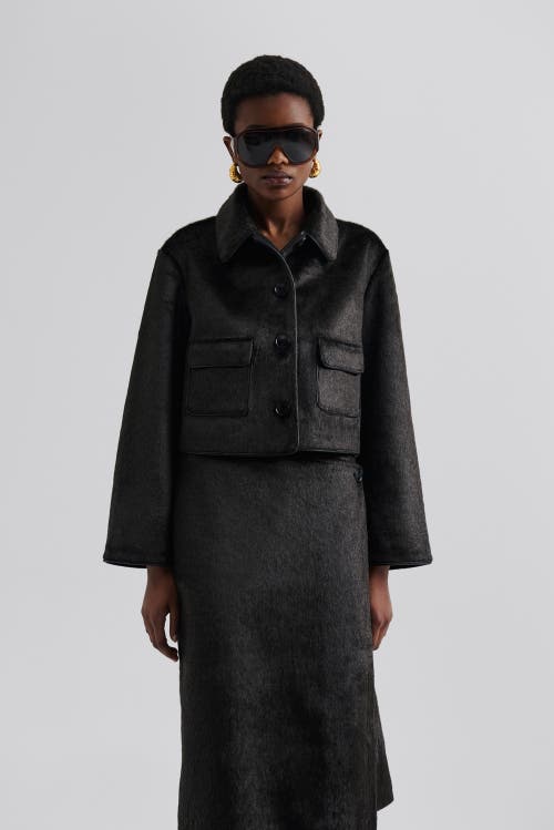 Malina Malina Seressa Faux Pony Hair Boxy Jacket