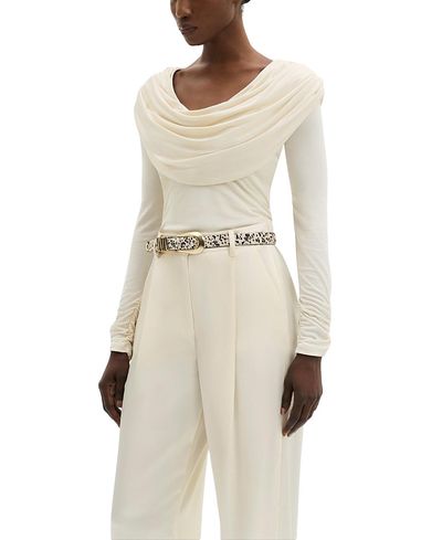 Malina Malina Signe Cowl Neck Jersey Top