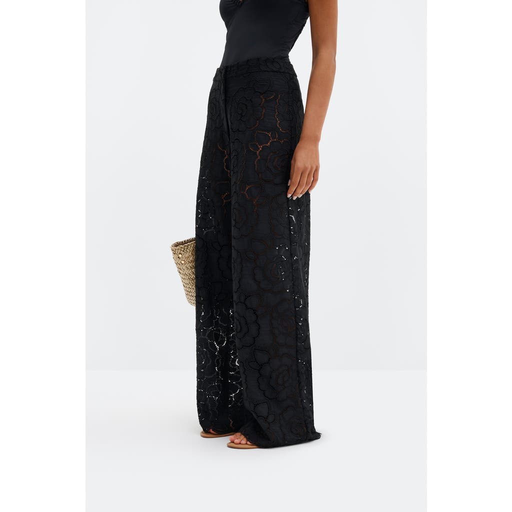 Malina Malina Stacey Wide-Leg Lace Pants