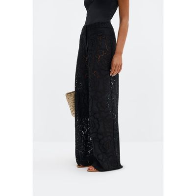 Malina Malina Stacey Wide-Leg Lace Pants