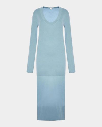 Malo Cashmere Sheer Panel Sweaterdress