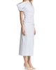 Malo Women's Pinstriped Cotton Off-The-Shoulder Midi-Dress - 4