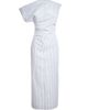 Malo Women's Pinstriped Cotton Off-The-Shoulder Midi-Dress - 8