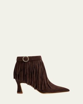Malone Souliers 70mm Donnie Suede Fringe Ankle Boots