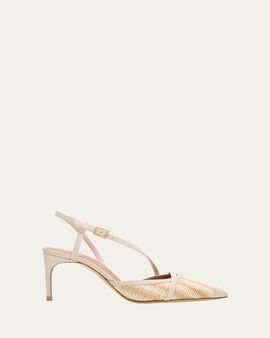 Malone Souliers 70mm Valeria Strappy Leather Pumps
