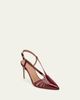 Malone Souliers Janette 70mm Patent Leather Slingback Pumps - 2