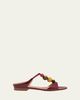 Malone Souliers Lena Beaded Patent Leather Sandals - 1