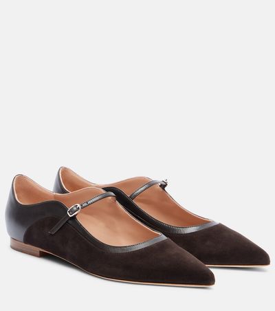 Malone Souliers Malone Souliers Corina leather and suede Mary Jane flats