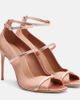 Malone Souliers Malone Souliers Cynthia 90 leather-trimmed satin sandals - 1