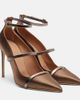 Malone Souliers Malone Souliers Diaz 100 leather-trimmed satin pumps - 1