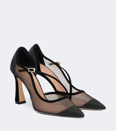 Malone Souliers Malone Souliers D'Orsay suede-trimmed pumps