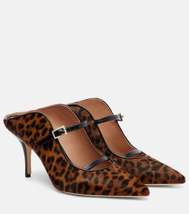 Malone Souliers Malone Souliers Gala 70 leopard-print calf hair mules