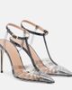 Malone Souliers Malone Souliers Jilia leather-trimmed PVC slingback pumps - 1