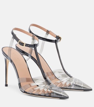 Malone Souliers Malone Souliers Jilia leather-trimmed PVC slingback pumps