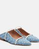 Malone Souliers Malone Souliers Maureen leather-trimmed denim mules - 1