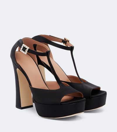 Malone Souliers Malone Souliers Nomi embellished satin platform sandals
