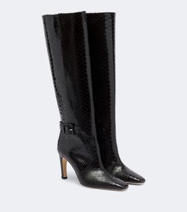 Malone Souliers Malone Souliers Raven croc-effect leather knee-high boots