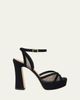 Malone Souliers Sylvie 125mm Suede & Mesh Platform Sandals - 1